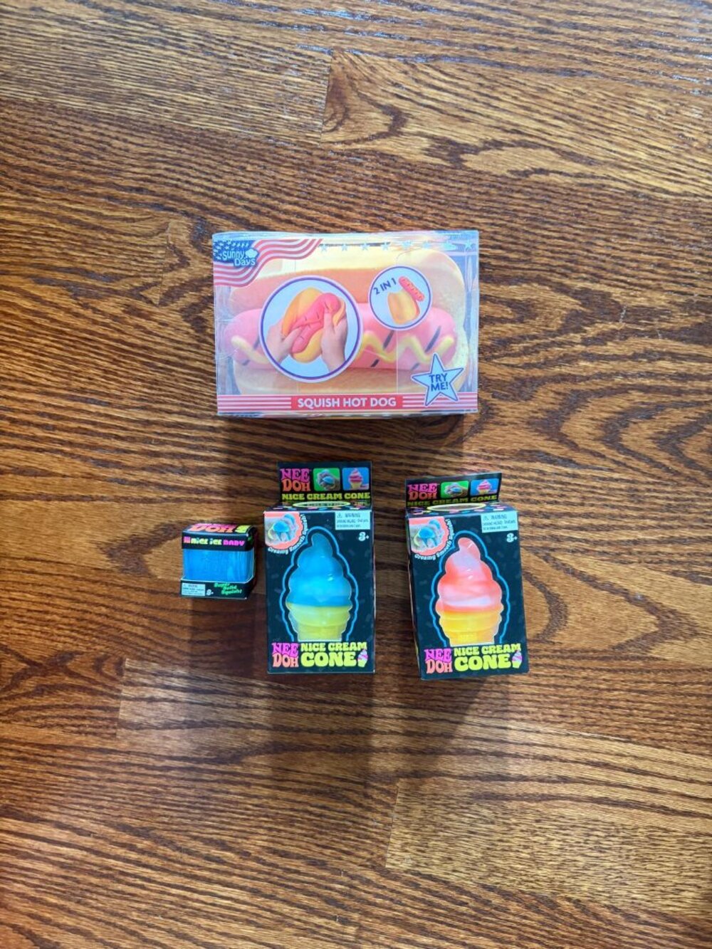 Schylling NeeDoh Ice Cream Cone Mini Ice Baby Cube Jumbo Hot Dog Squishy Fidget